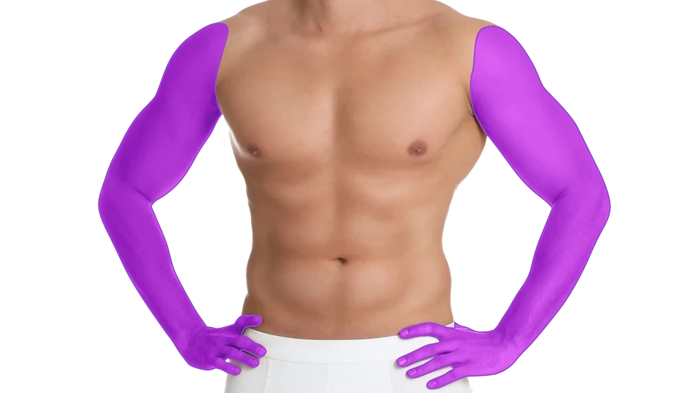 Лазерная эпиляция рук полностью для мужчин